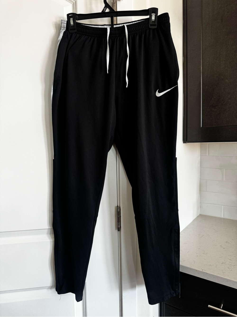 Nike Black Jogger Pants with White Swoosh
